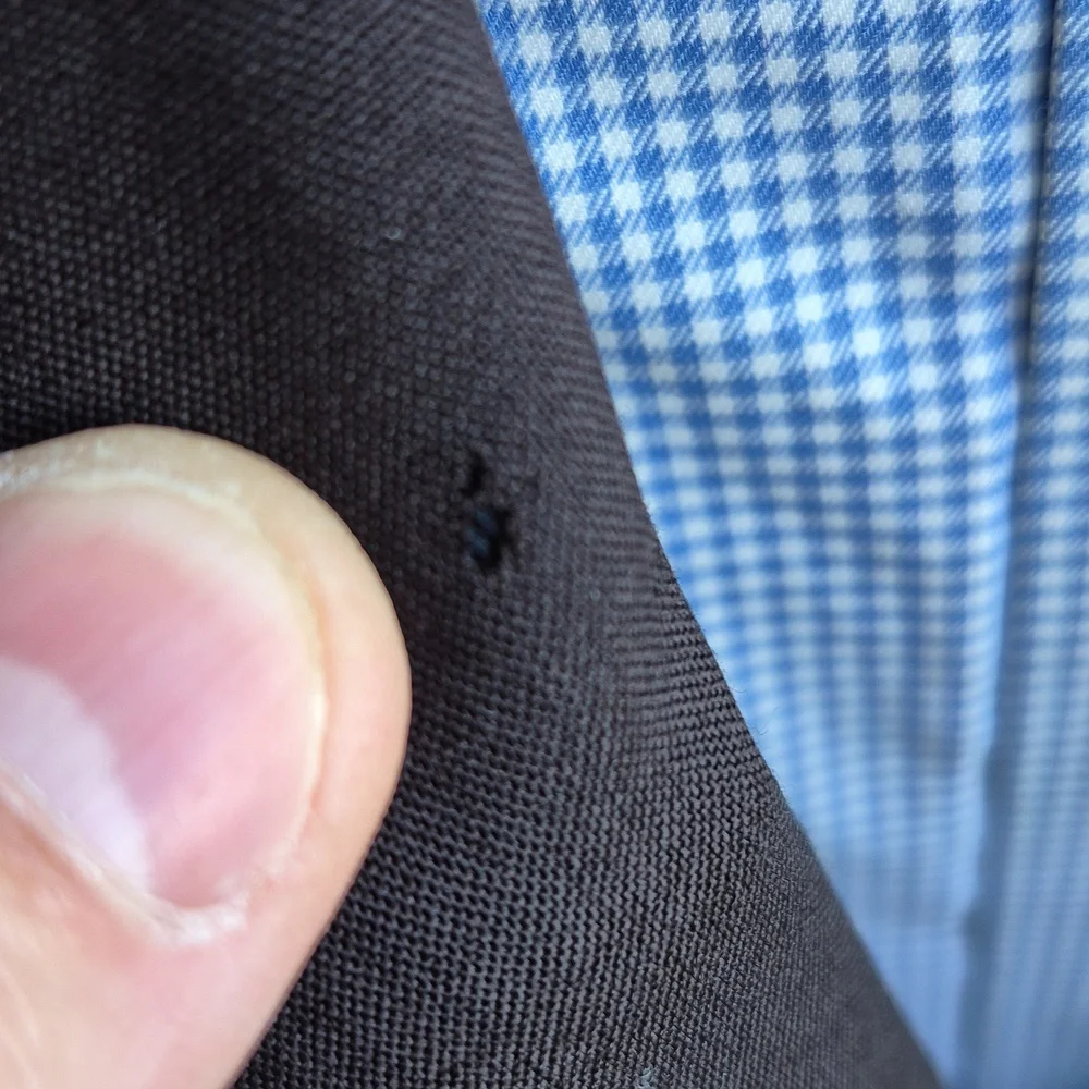 LOUIS VUITTON Uniformes Portugal Solid Dark‎ Brown Wool 44 L Mens Sport Coat